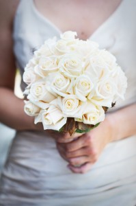 Bouquet de mariée roses blanche