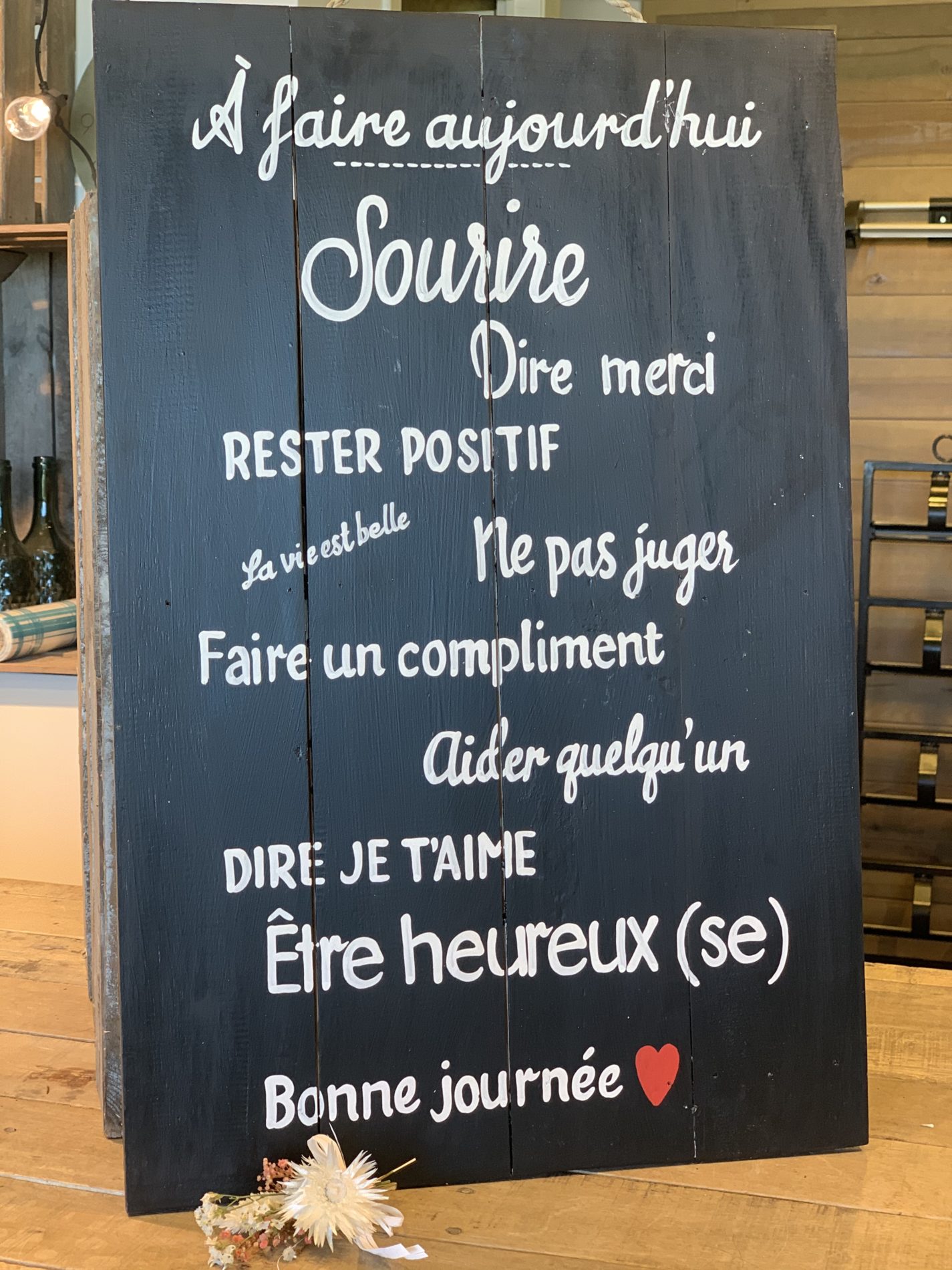 Cadre en bois citations 40X60 cm Au Gré du Vent